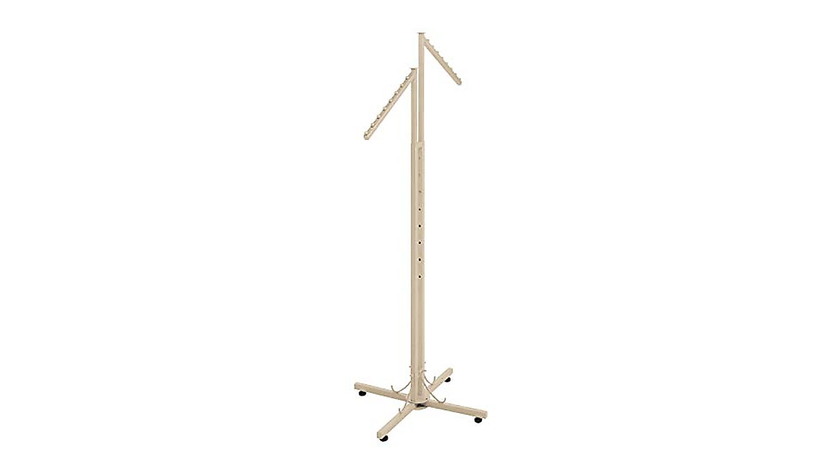 Elegant SSWBasics 2-Way Clothing Rack in Boutique Ivory | Versatile Display