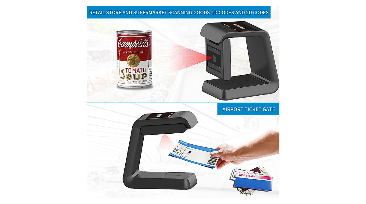 Symcode 1D 2D Barcode Scanner - Hands-Free & Efficient