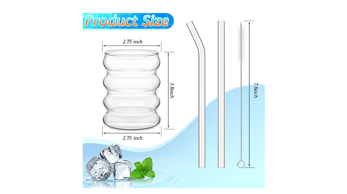 Cute Ripple Glass Cups Set for Every Occasion