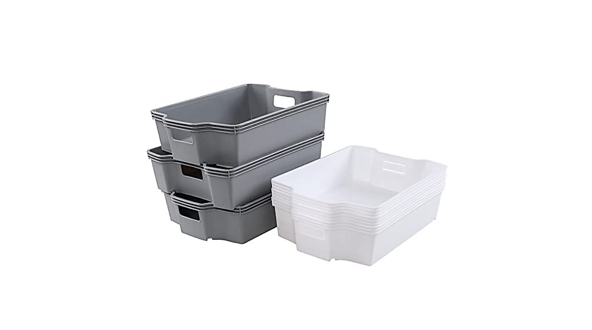 Ramddy 6-Pack Stackable Storage Bins for Organized Spaces