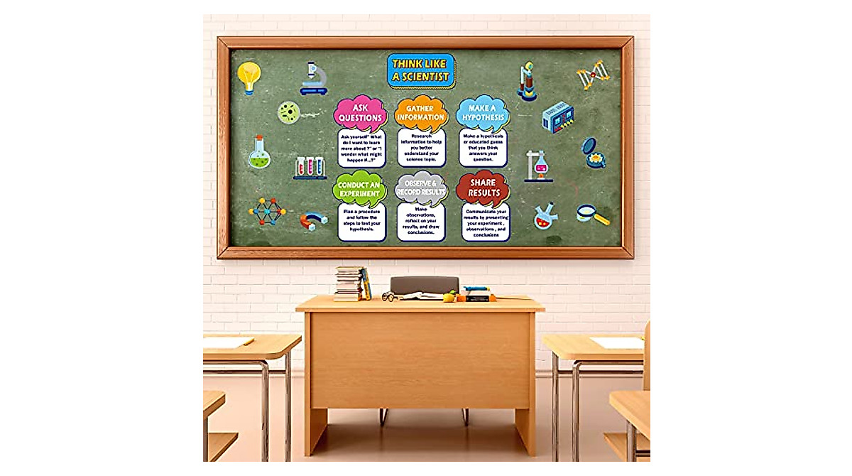 27PCS Think Like a Scientist Bulletin Board Set