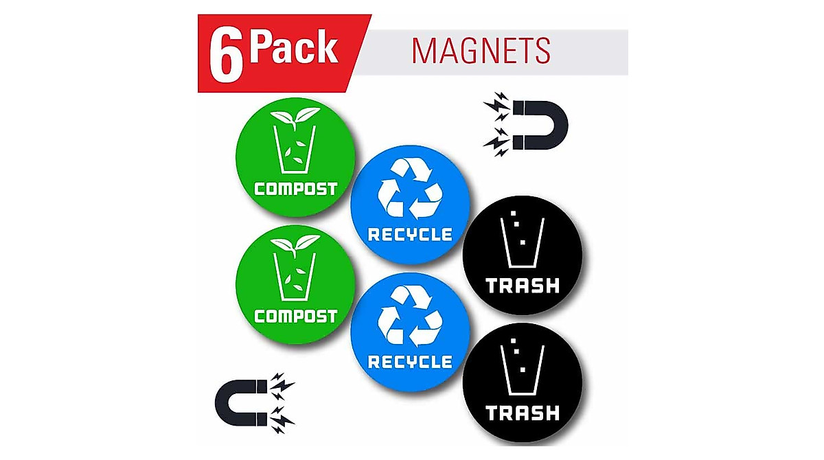 Organize with 9 Premium Vinyl Trash Stickers