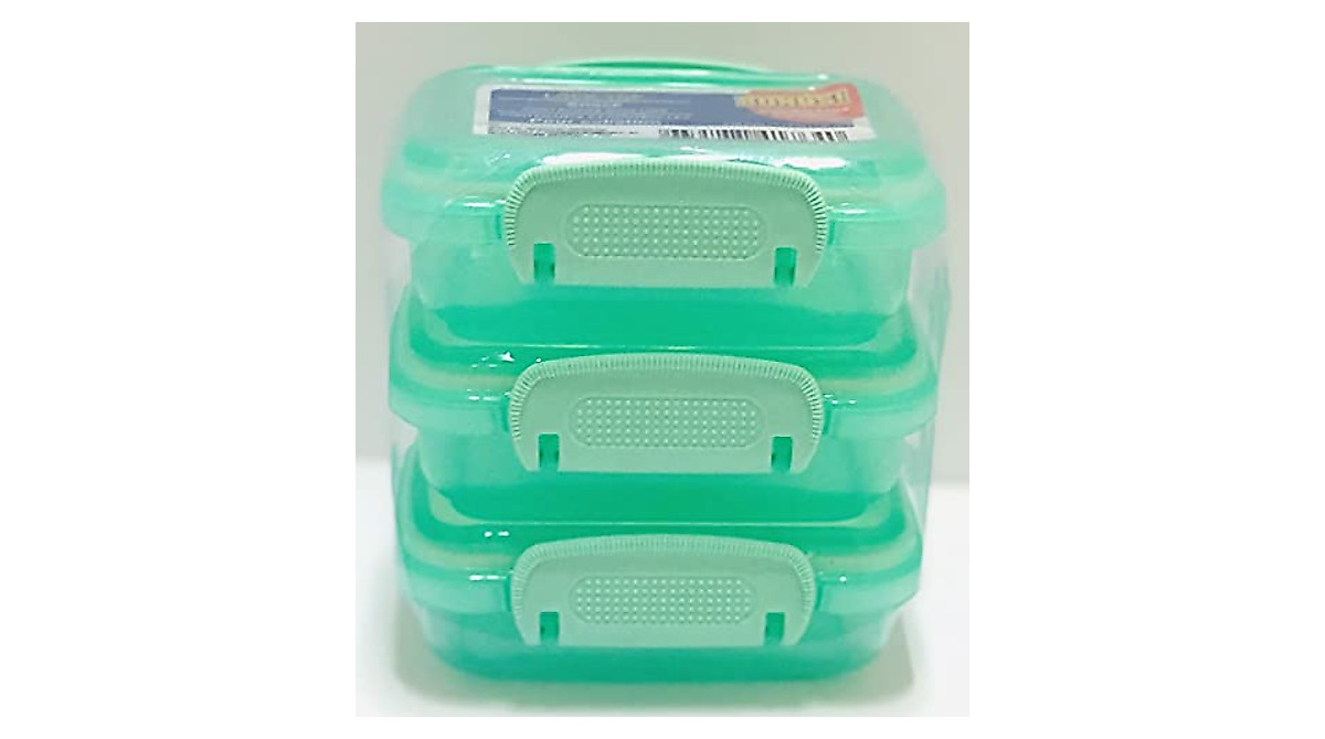 Mini Lock Top Snack Containers Set of 3 for Fresh Storage