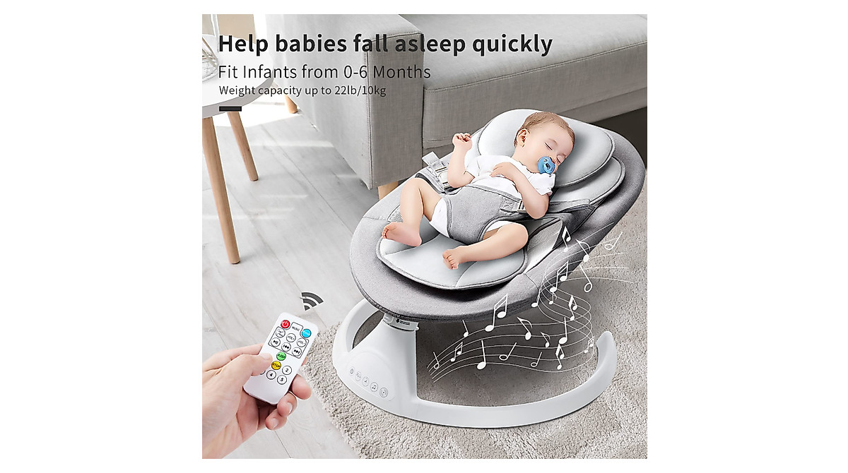 Lupfung Baby Swing: Bluetooth Rocker with 5 Motions