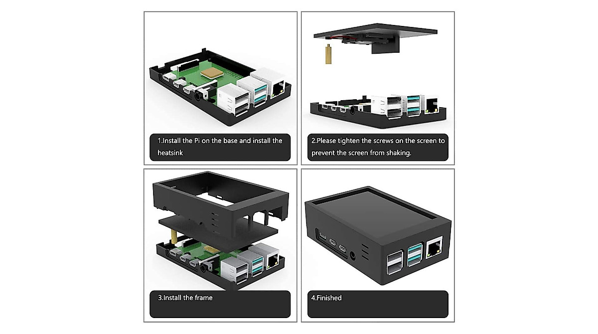 Raspberry Pi 4 3.5 Inch Touch Screen with Cooling Fan - High ...