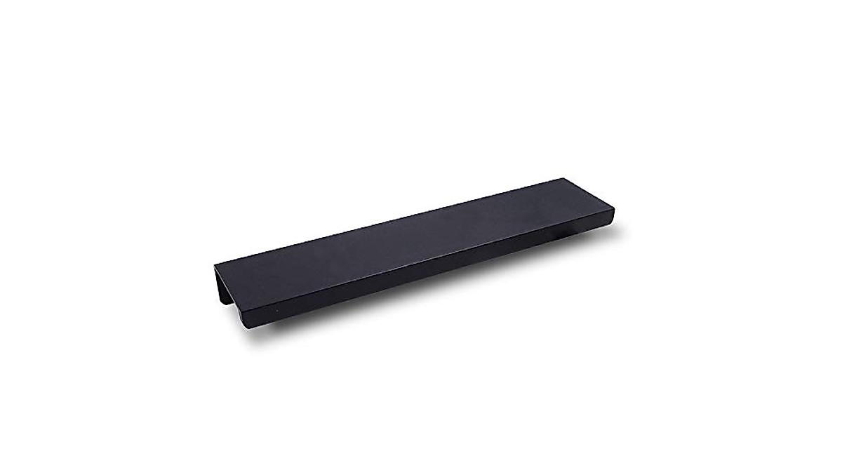 8-Pack Black Cabinet Edge Pulls - Modern 6-Inch Concealed Handles