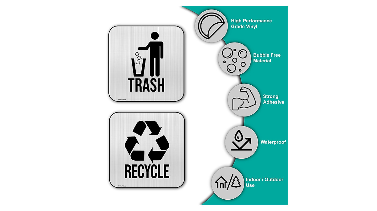 Recycle Stickers for Easy Trash & Recycling Sorting