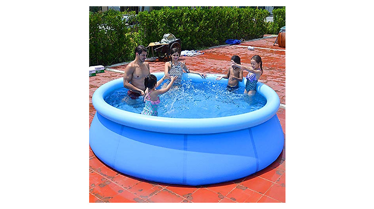 Durable 8ft Family Inflatable Pool for Kids & Adults - Easy Setup