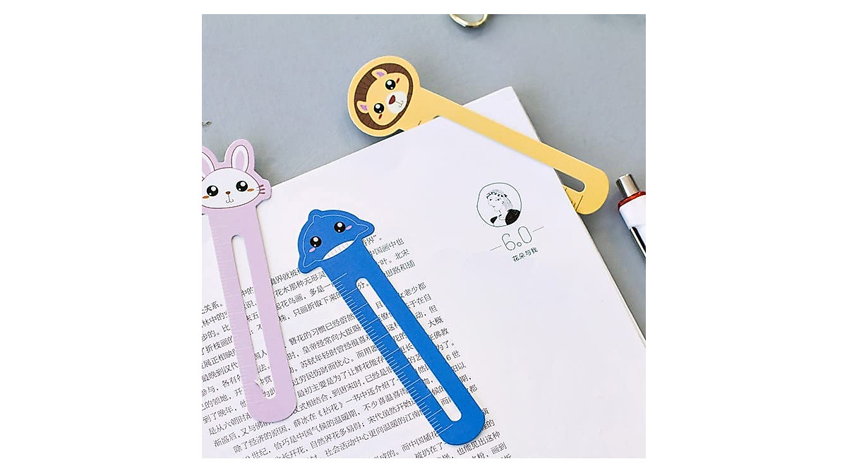 Cute Animal Bookmarks - Fun Ruler Markers for Students & Readers