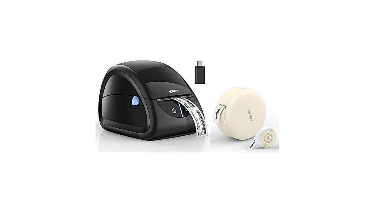 iDPRT Dual Label Maker Bundle: Wide & Quick Thermal Labels
