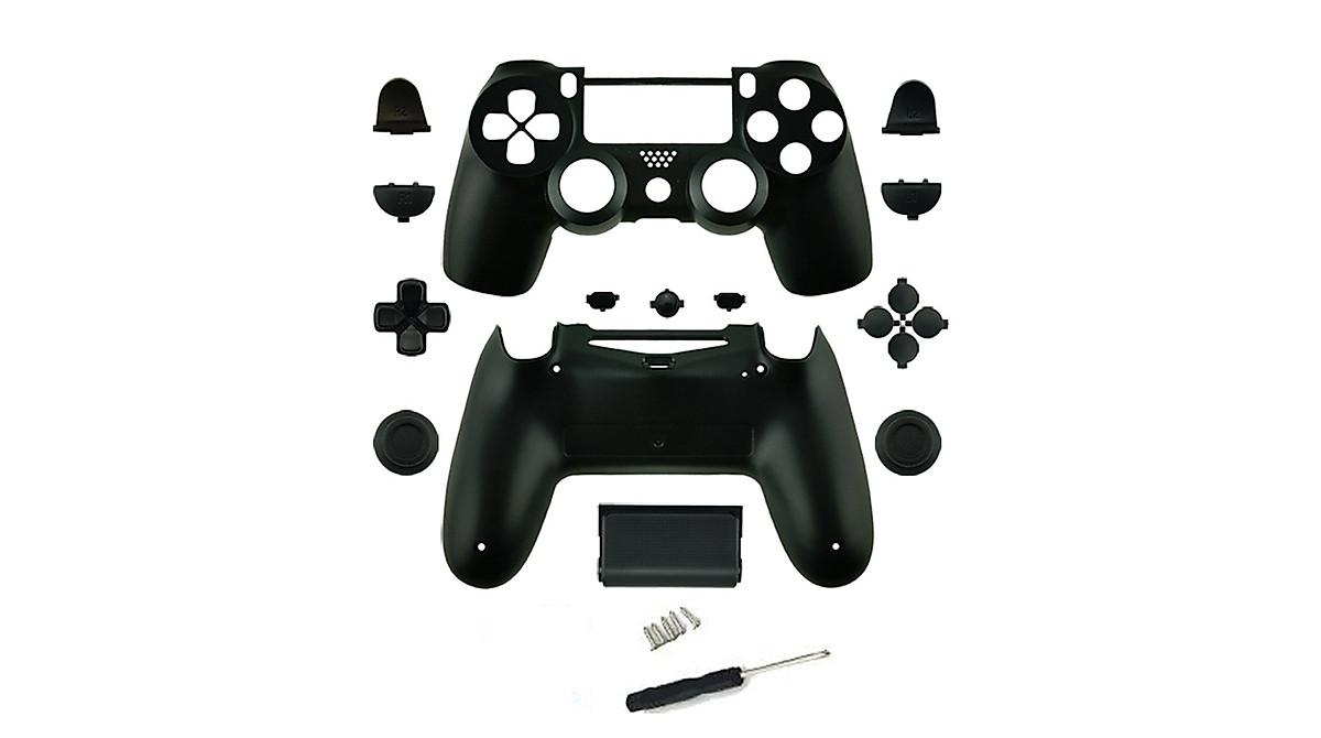 Ambertown PS4 Controller Shell Replacement for PS4 Pro Slim - Black