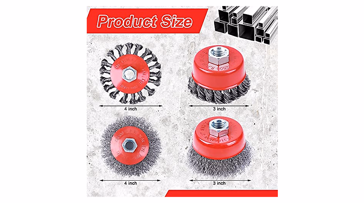 8 Pcs Wire Wheel Brush Set For Drill,Stainless Steel Wire Cup - View #5