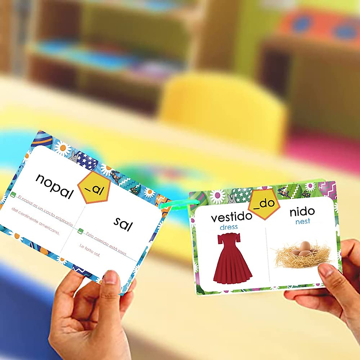 Spanish English Rhyming Flash Cards for Kids | Learn Fast