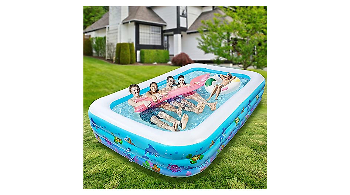 Large Family Inflatable Swimming Pool for Outdoor Fun