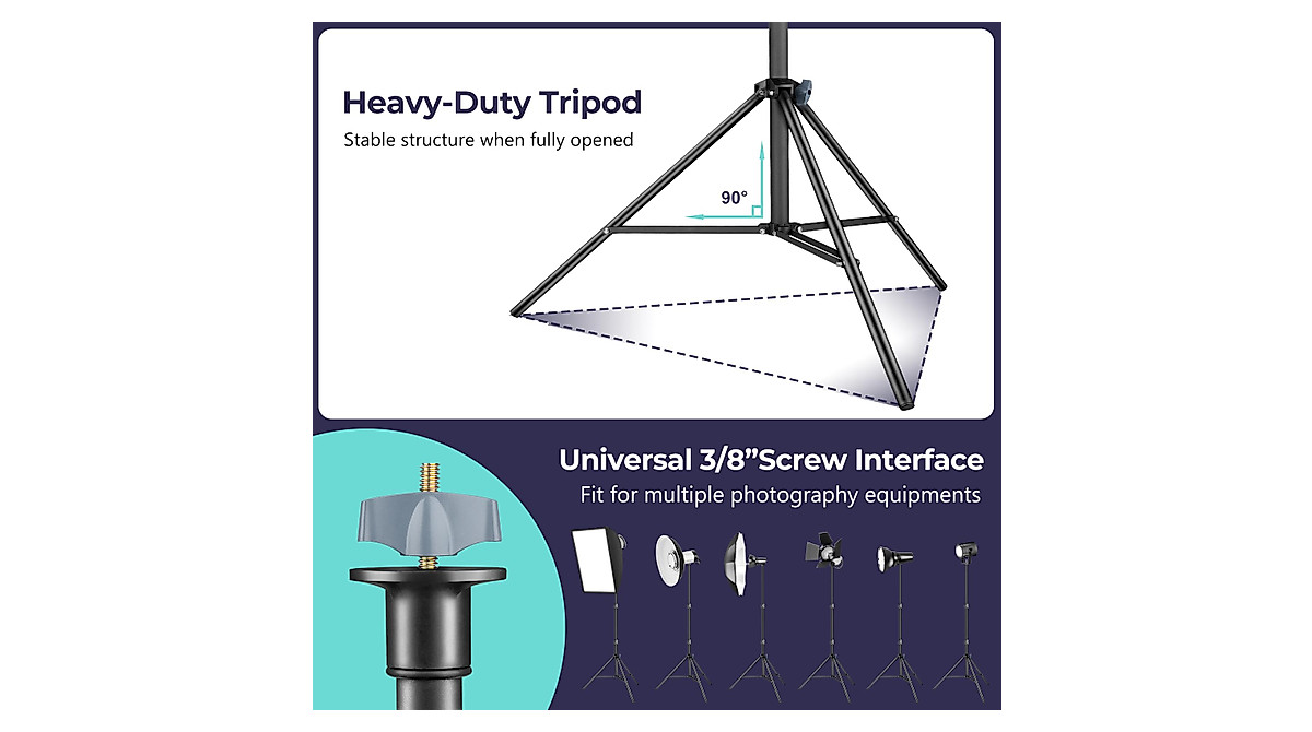 Aureday 10x10Ft Adjustable Photo Backdrop Stand Kit | Stable & Versatile