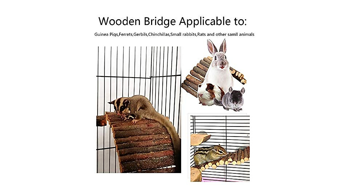 Hamiledyi Bunny Wooden Ladder - Perfect for Small Pets