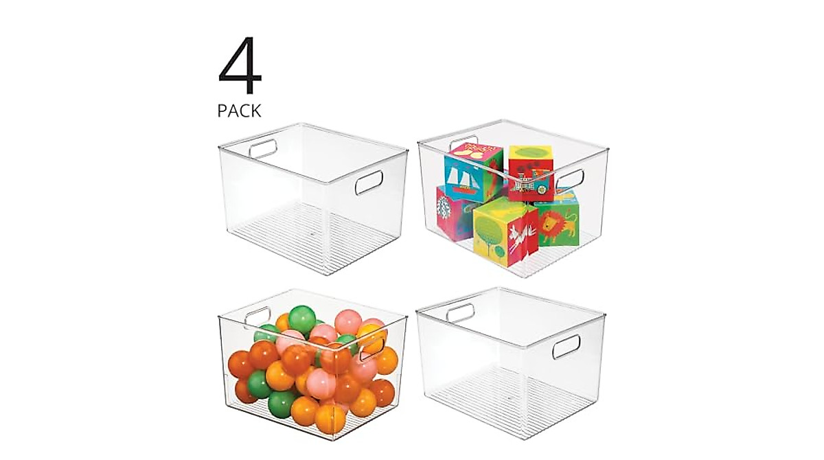 mDesign Stackable Storage Bins - Toy Organization Made Easy