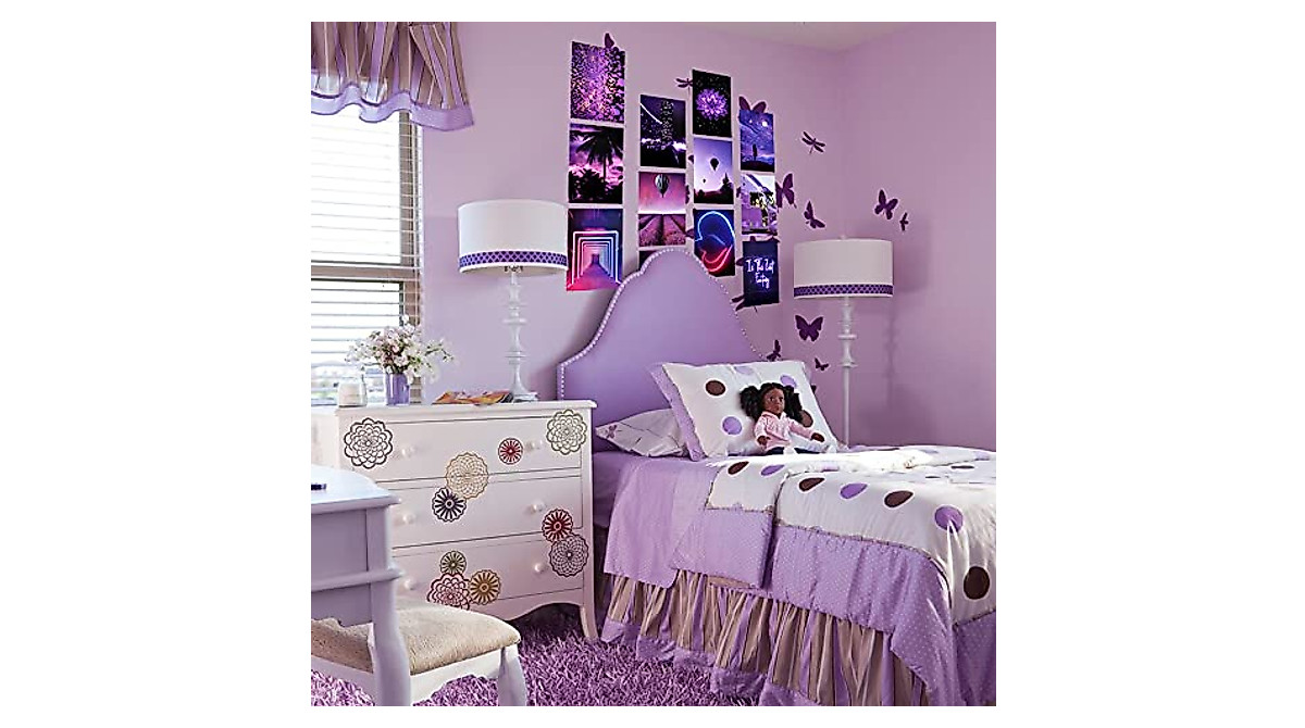 BEISHIDA Purple Pastel Wall Collage Kit for Teen Room Decor