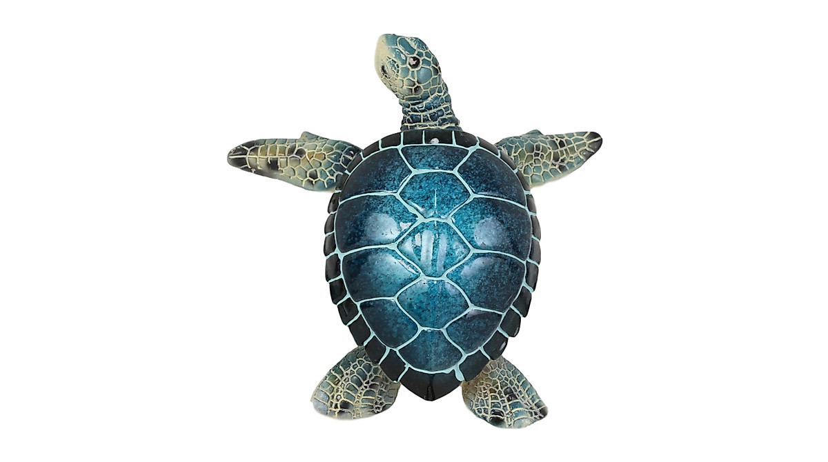 Ebros Blue Sea Turtle Decorative Statue for Zen Decor