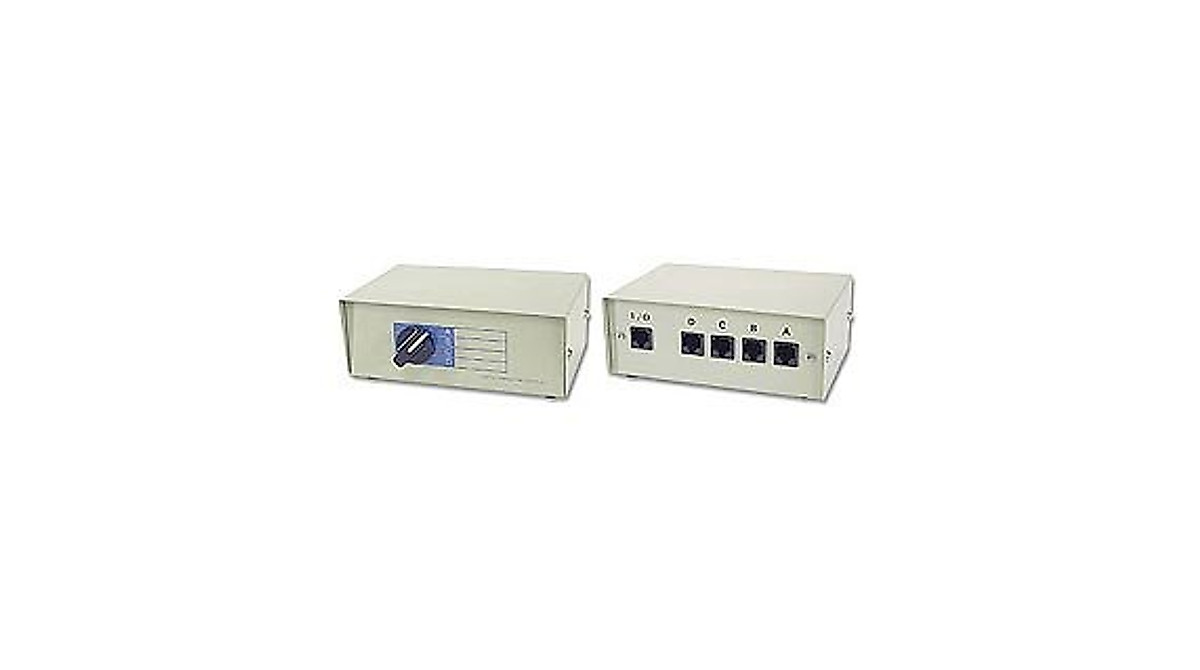 CablesOnline 4-Way RJ45 Network Switch Box - Easy Ethernet Device Switching