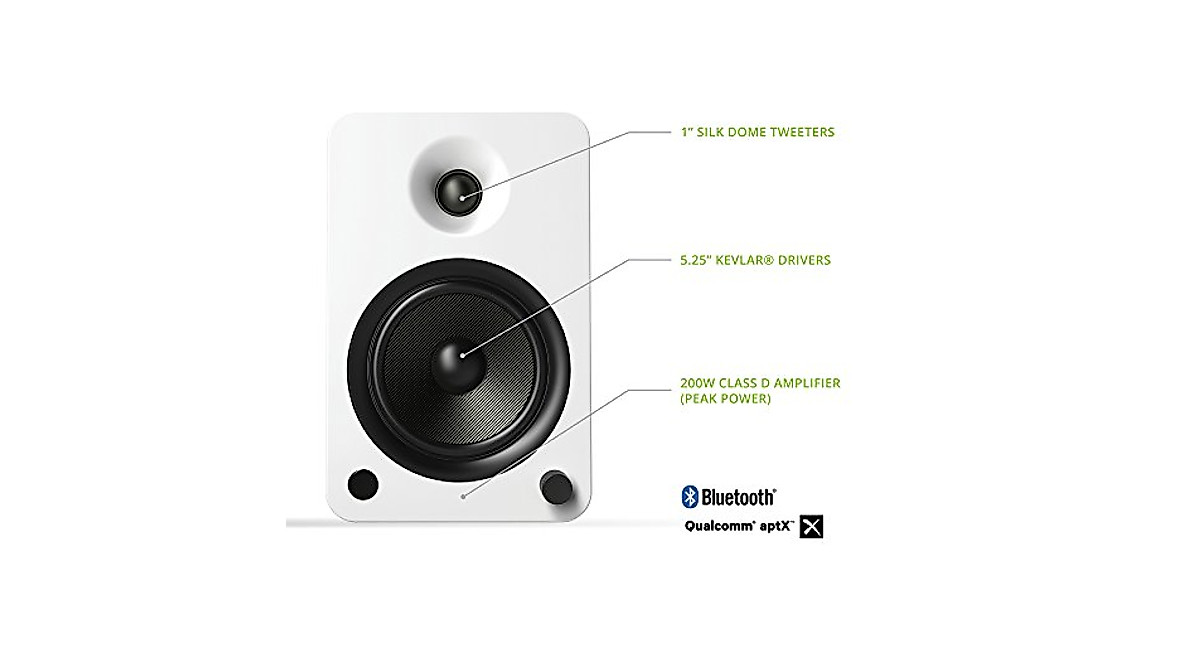 Kanto YU6 Powered Speakers Bluetooth & Phono Preamp | Matte White