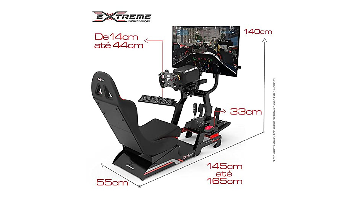 Extreme Simracing Racing Simulator Cockpit with Accessories | Virtual ...