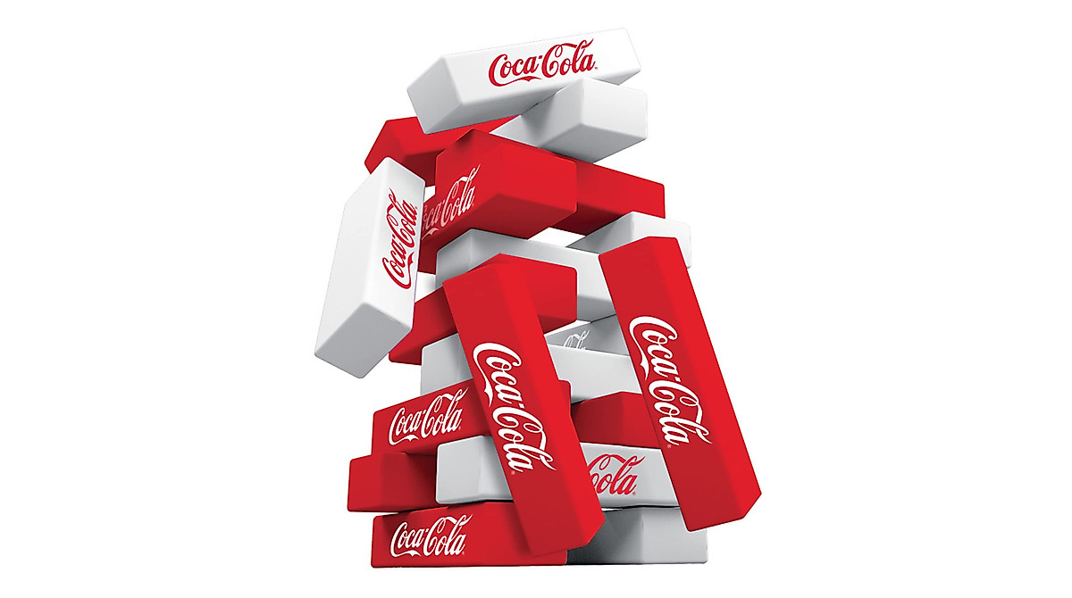 MasterPieces Coca-Cola Tumble Tower - Family Fun Game