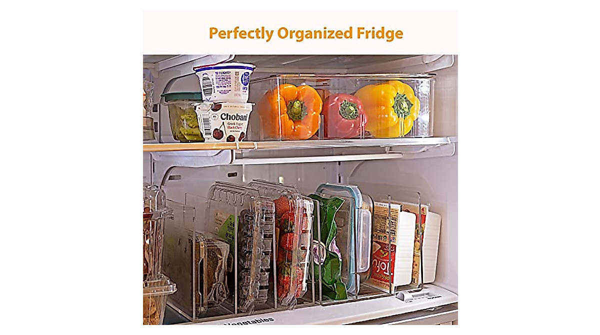 Smartified Acrylic Fridge Organizer - Space-saving Solution