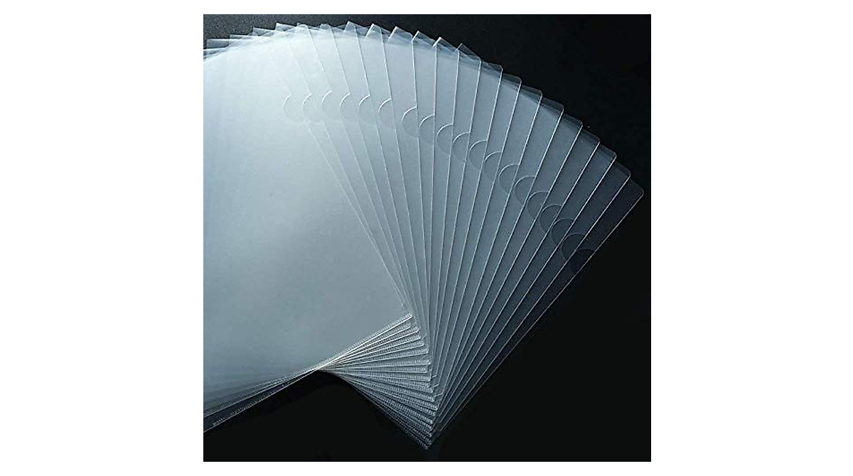 JIKIOU 30 Pack Clear Document Folders for A4 & Letter Sizes