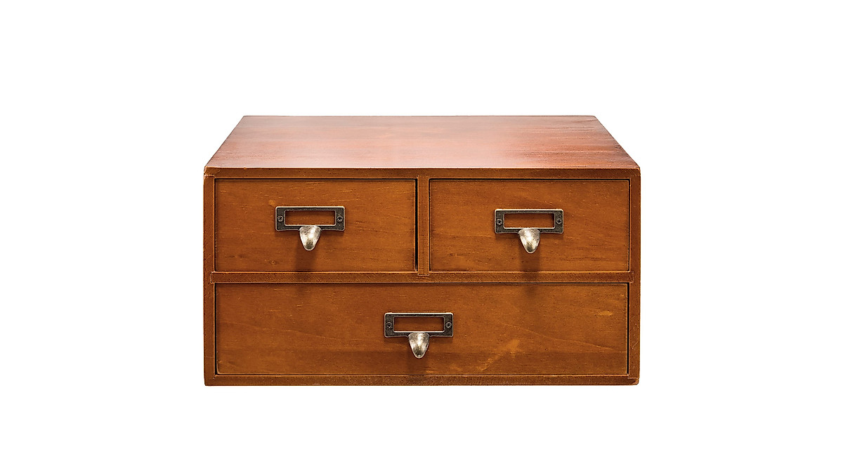 Vintage Apothecary Cabinet – Rustic 3 Drawer Organizer