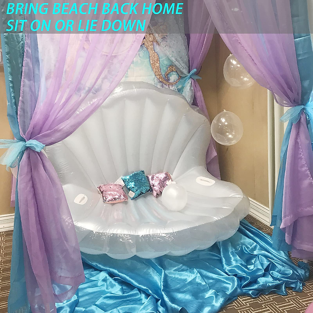 Giant Inflatable Seashell Float - Pool & Party Fun!
