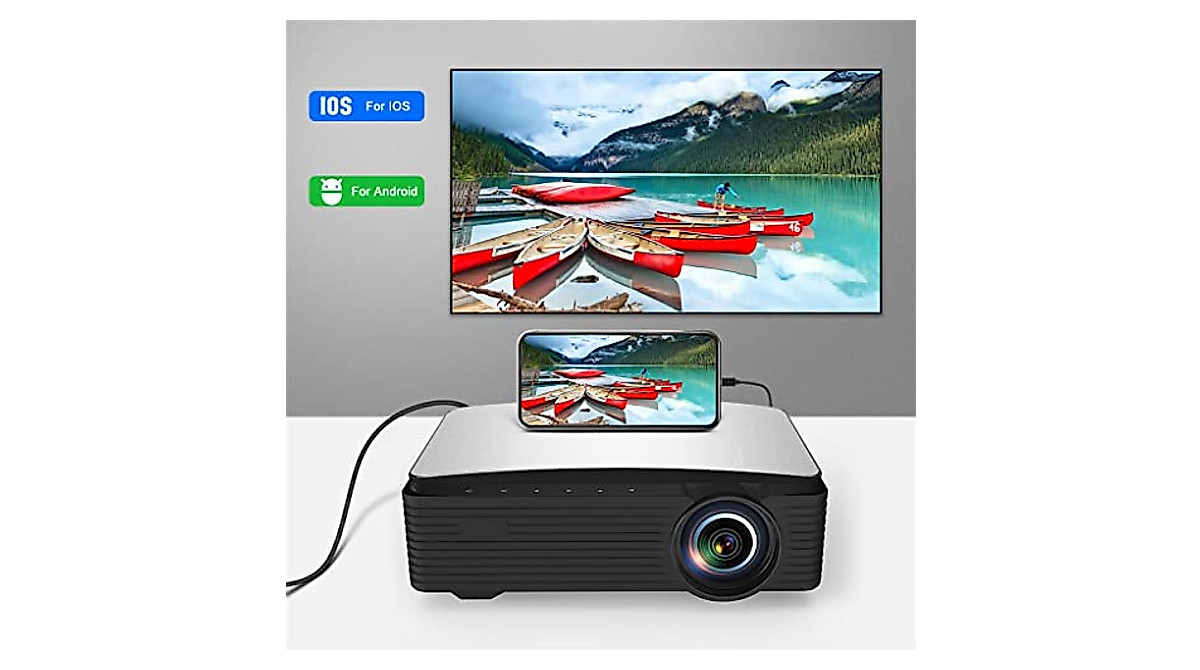 DROOS 1080P LED Projector with 4K & 5G WiFi - Home Theater Experience