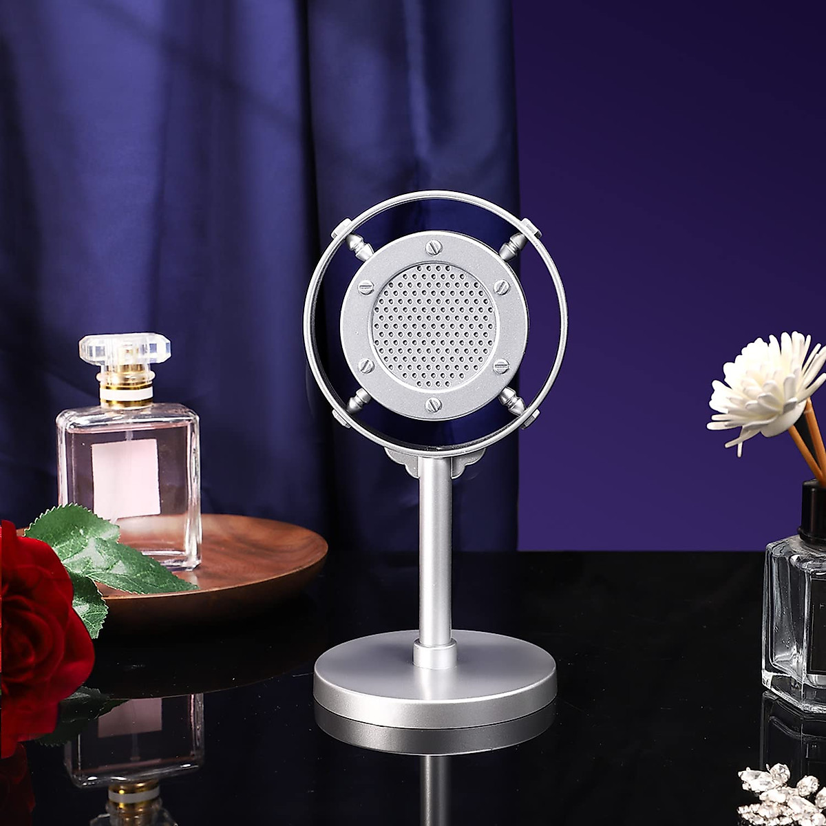 Facmogu Vintage Retro Fake Microphone for Vintage Decor & Parties