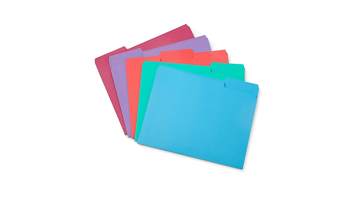 Blue Summit Gem Tone File Folders - Colorful Organization Solution