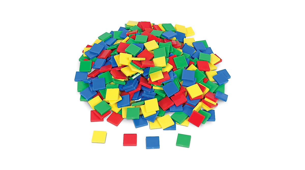 Engaging Square Color Tiles for Counting & Sorting