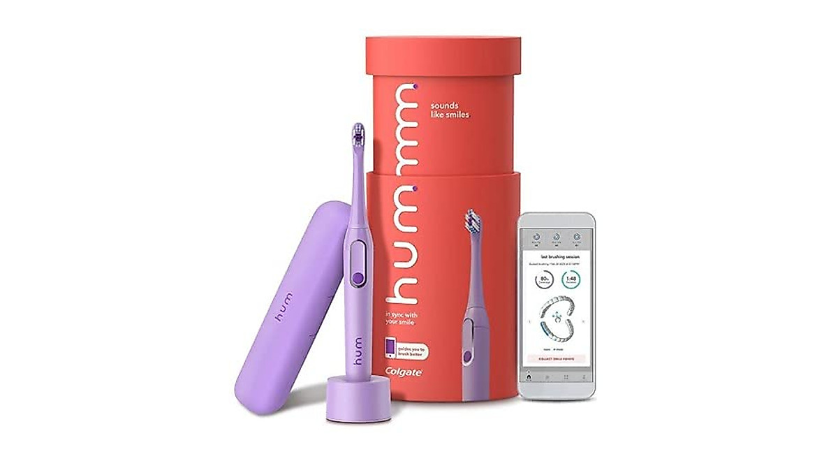 Hum by Colgate Electric Toothbrush - Smart Sonic, Rechargeable, Purple
