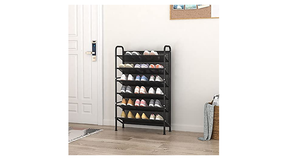 FKUO 6 Tier Shoe Rack - Space Saving Organizer