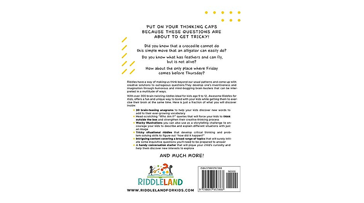 Awesome Riddles for Kids: 300 Fun Brain-Stumpers