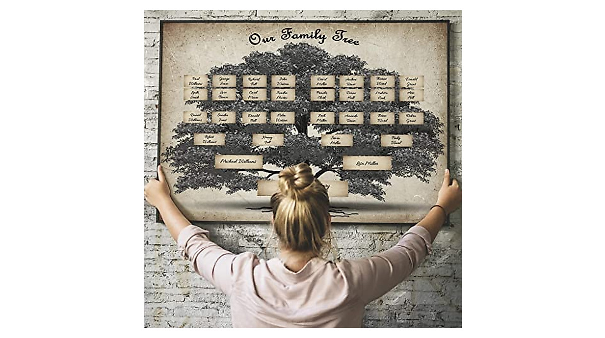Family Tree Chart 6 Generations - Genealogy Poster for Family History