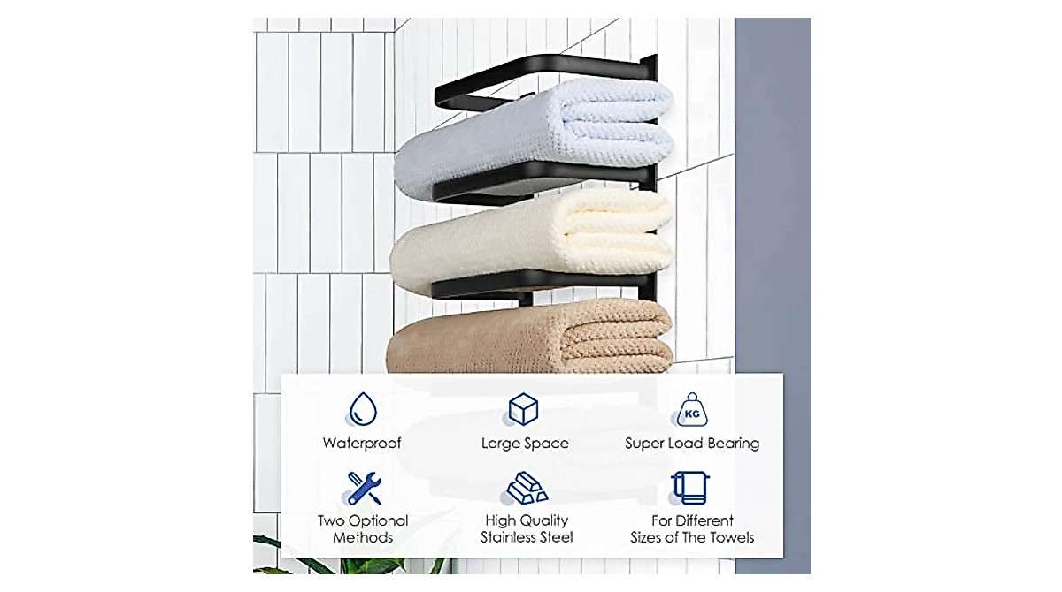 Wall Mounted Towel Racks for Bathroom & RV - Space Saving & Durable