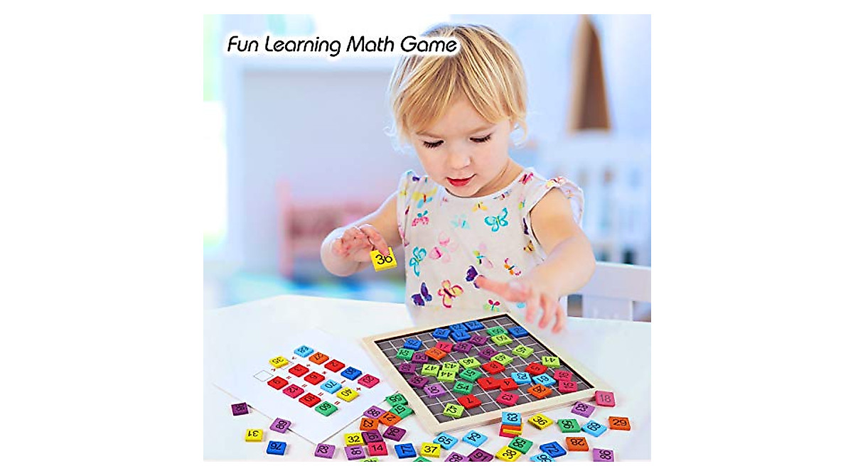 GEMEM Wooden Montessori Math Hundred Board for Kids 3+ | Educational Toy
