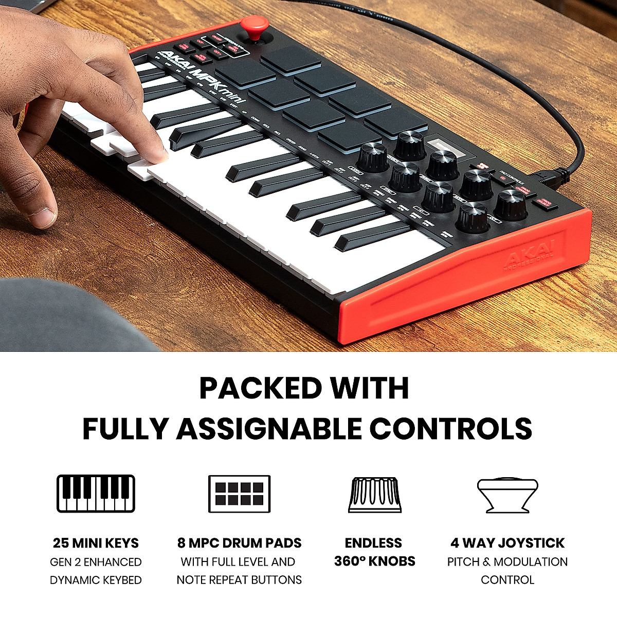 AKAI Professional Fire & MPK Mini MK3 MIDI Controller Bundle for FL Studio