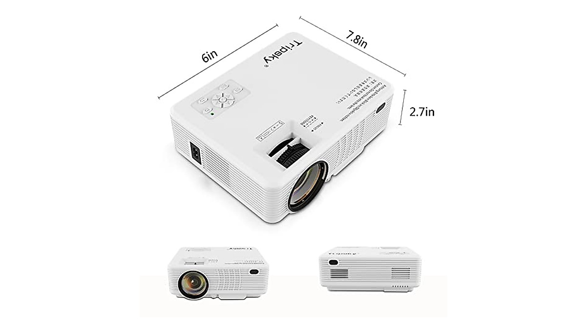 YISONHO 5G WiFi Bluetooth Portable Projector - Full HD 1080P & 6000 Lumens