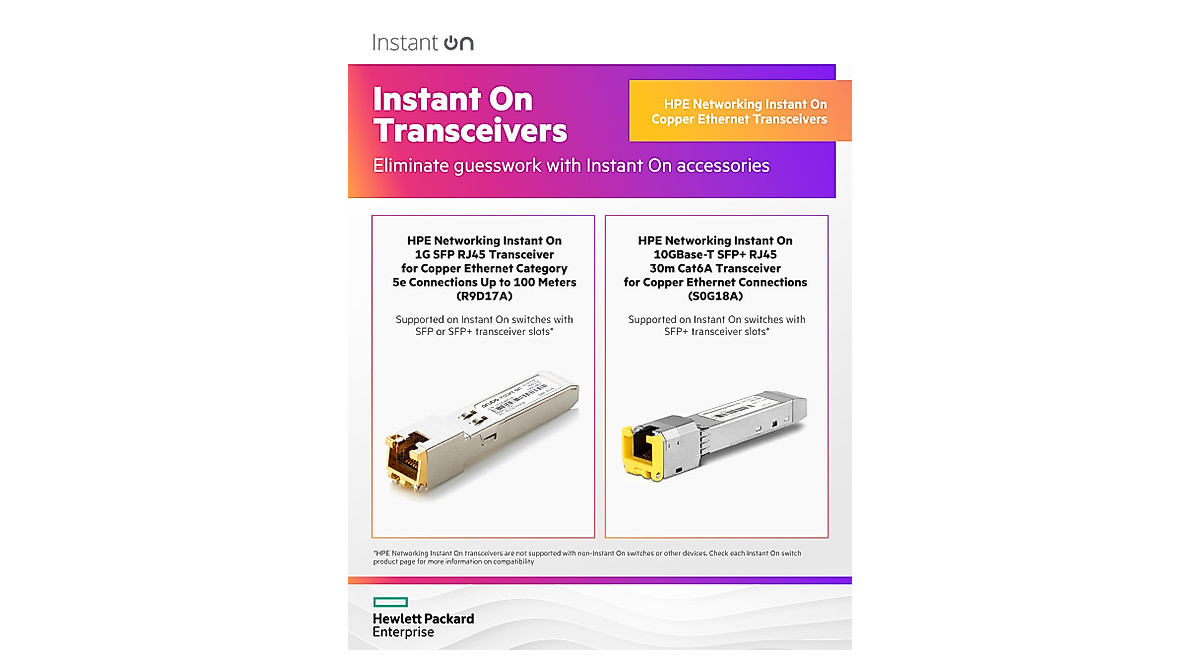 HPE Instant On 1G SFP RJ45 Transceiver | Reliable Ethernet