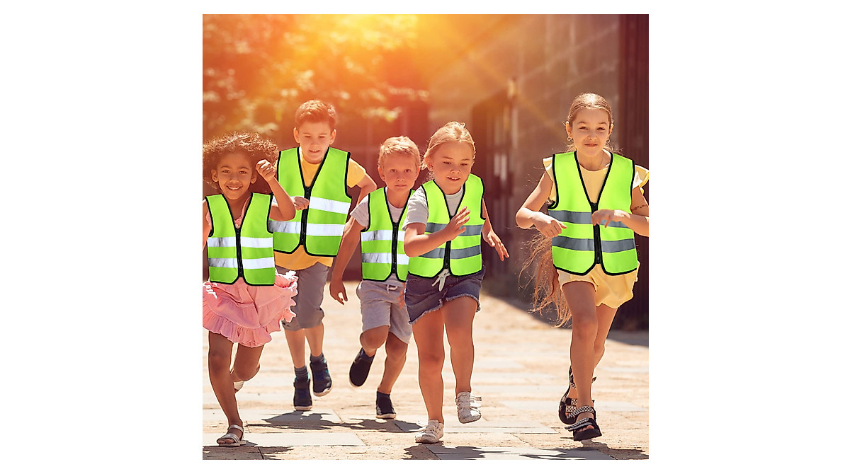 Kids Reflective Safety Vest 20-Pack | High Visibility Ages 3-10