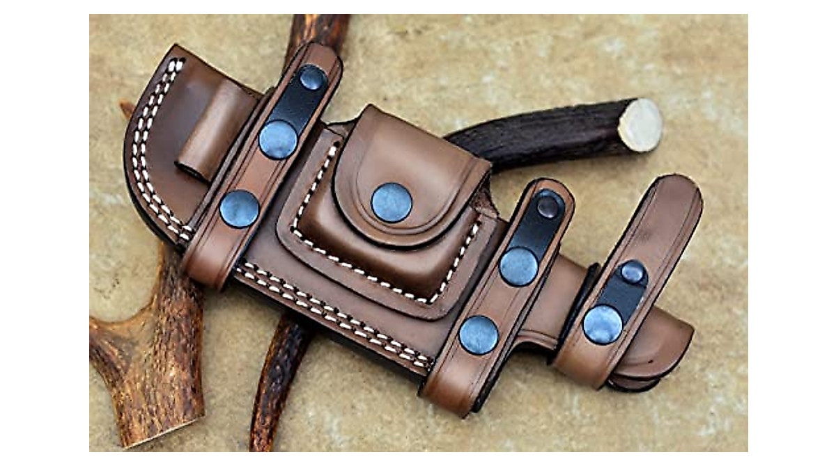 Ottoza Handmade Leather Knife Sheath for Right Hand Use