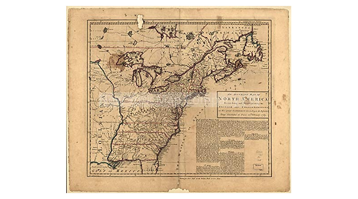 1763 Map of North America – Accurate Art Print by Infinite Photographs