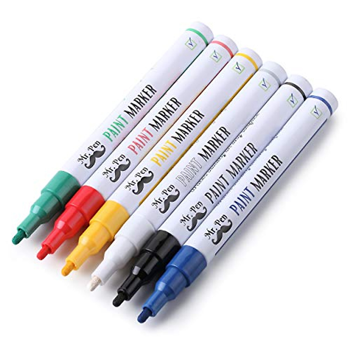 Mr. Pen Paint Markers - 6 Pack of Fine Point Markers