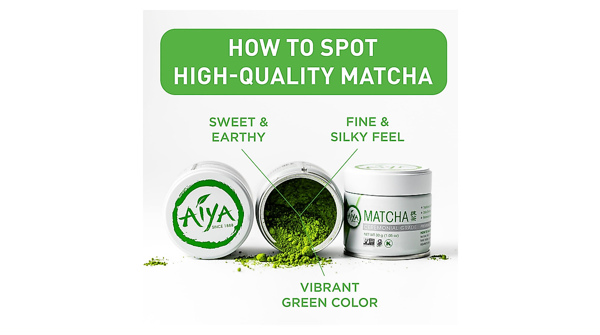 Aiya Matcha Green Tea Powder - Premium Japanese Ceremonial Grade