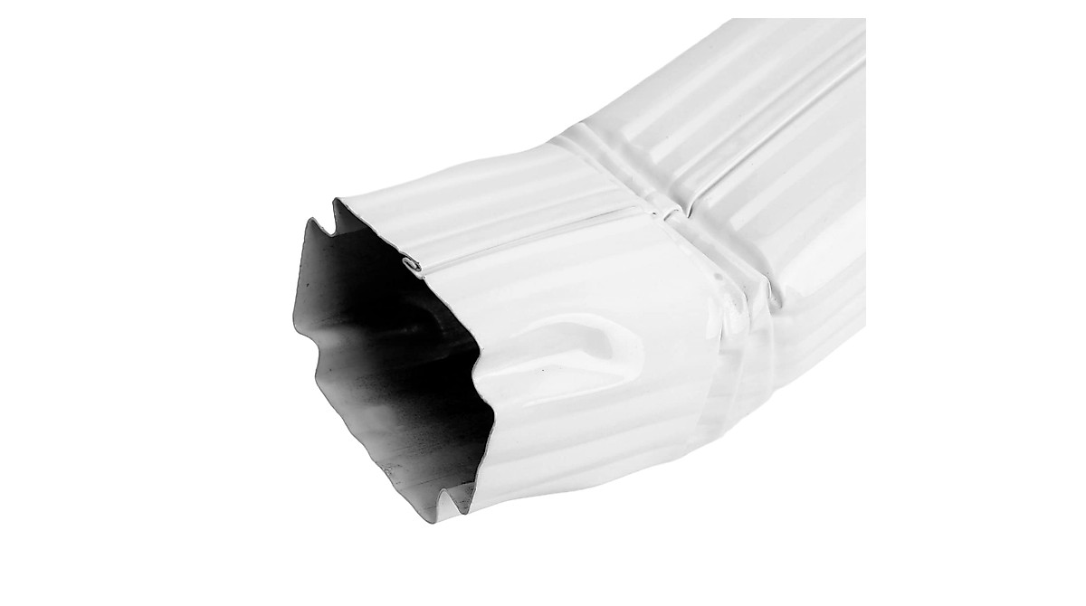 IGIUA White Gutter Downspout OFFSET Elbow Extension